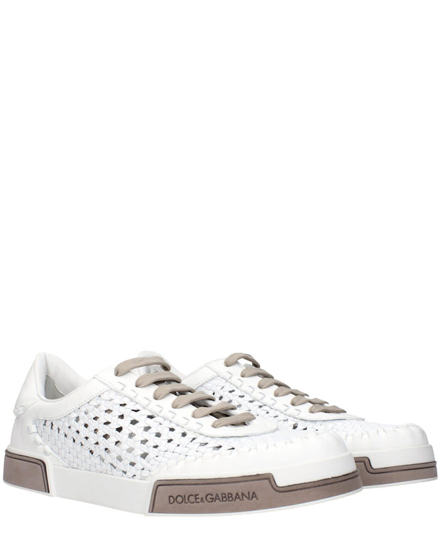 White Leather Low Tops