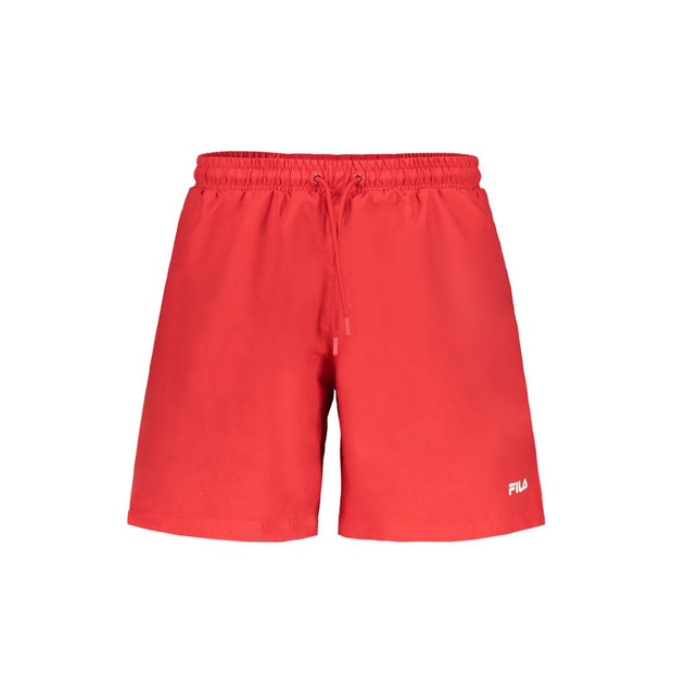 Red Polyester Swimwear