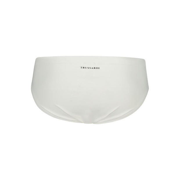 White Elastane Swimwear