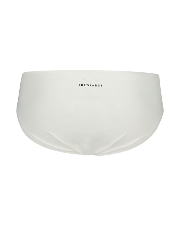 White Elastane Swimwear