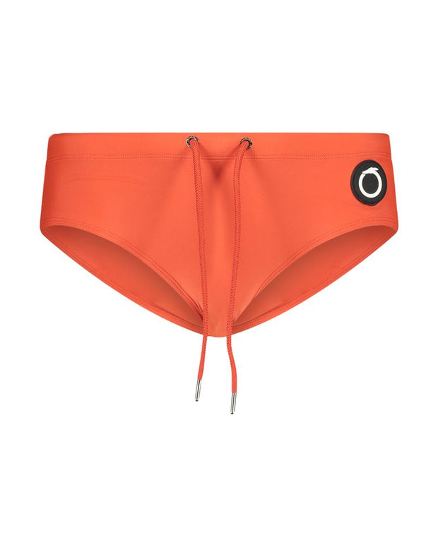 Red Elastane Swimwear