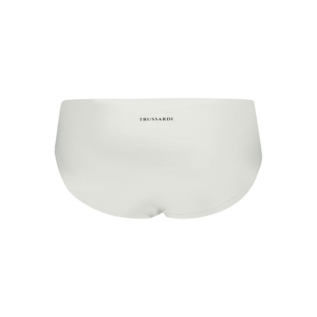 White Elastane Swimwear