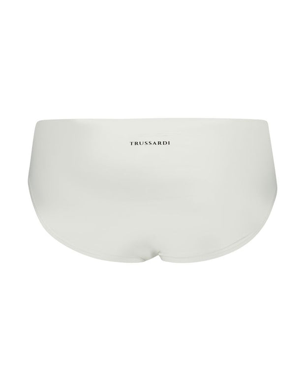 White Elastane Swimwear
