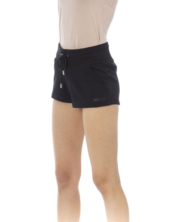 Black Cotton Women Short Shorts