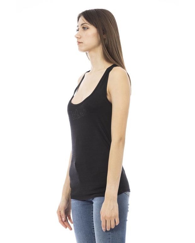Black Viscose Tank Top