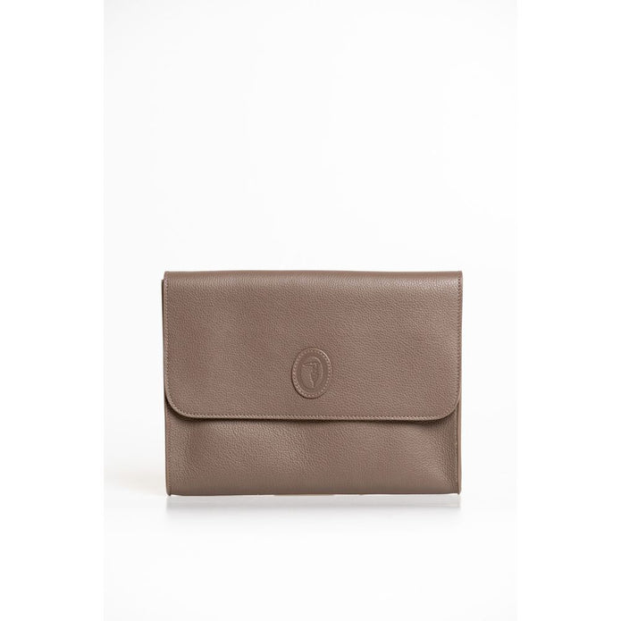 Brown Polyester Men Clutch
