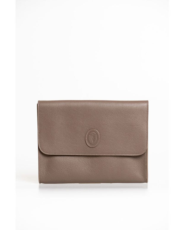 Brown Polyester Men Clutch