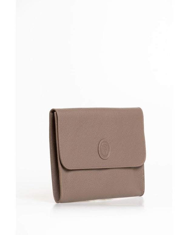 Brown Polyester Men Clutch