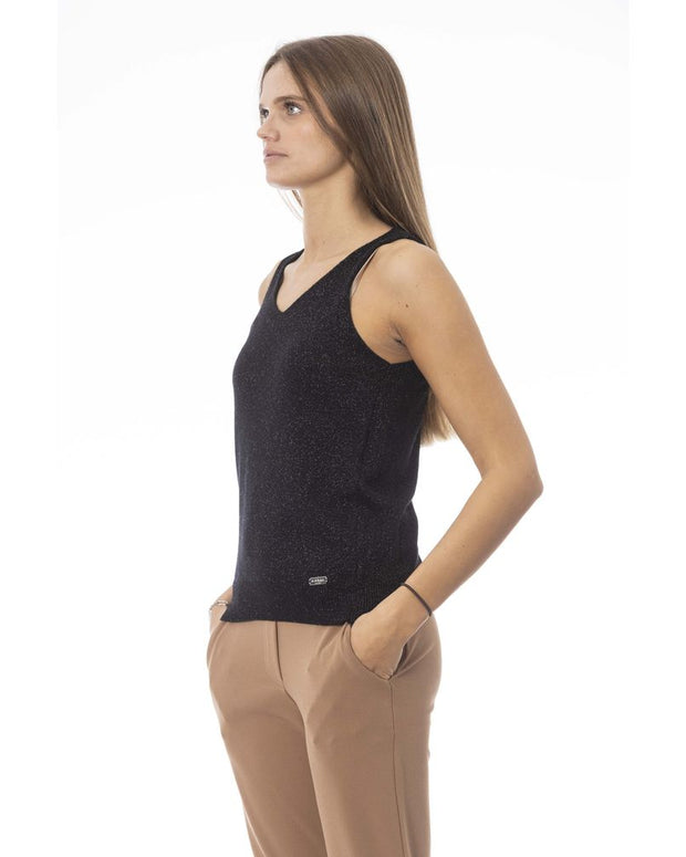 Black Fabric Tank Top