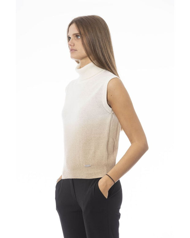 White Wool Women Sweater