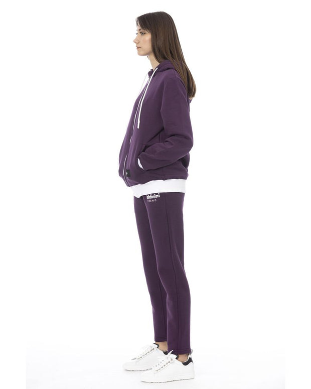 Purple Cotton Women's Sweater