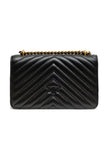 Black Leather Love One Mini Shoulder Bag