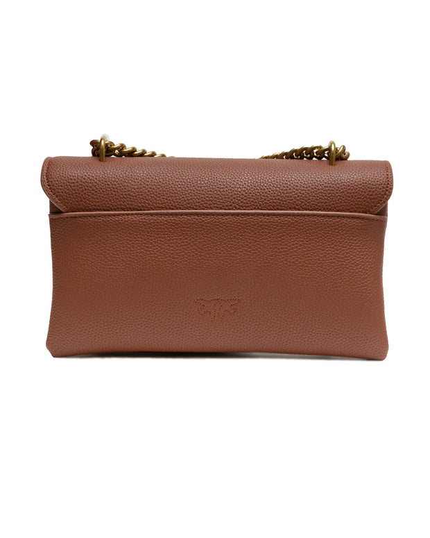 Brown Leather Love Boucle Riga Shoulder Bag