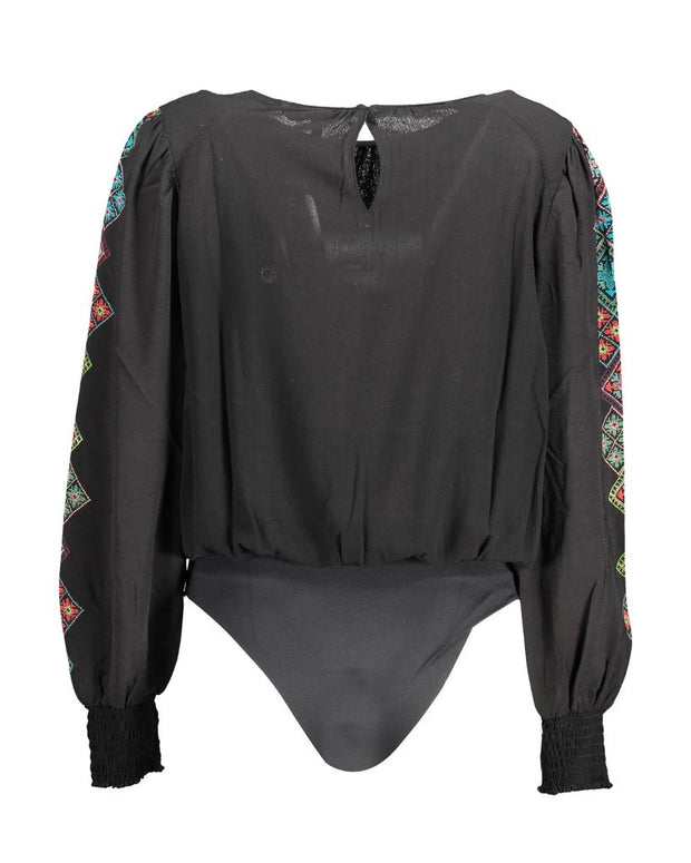 Black Elastane Bodysuit