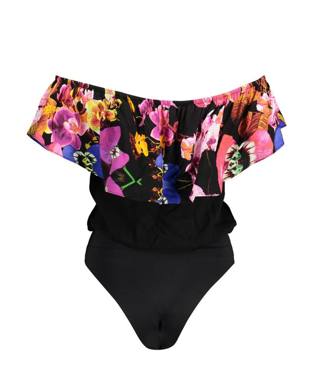 Black Elastane Bodysuit