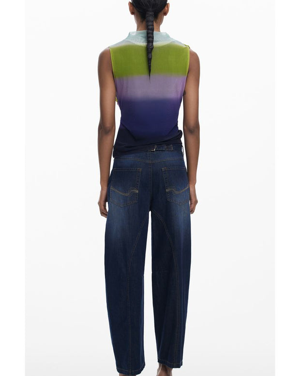 Green Polyester Tank Top