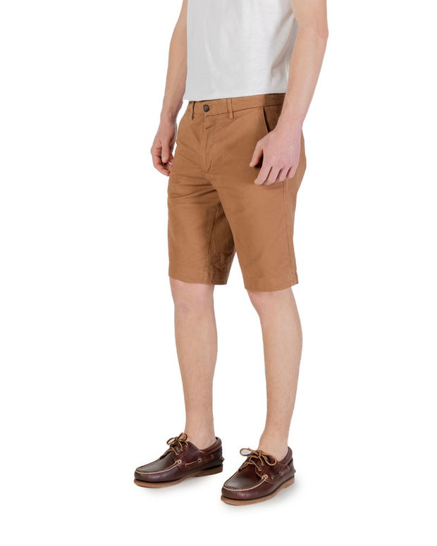 Beige Cotton Bermuda