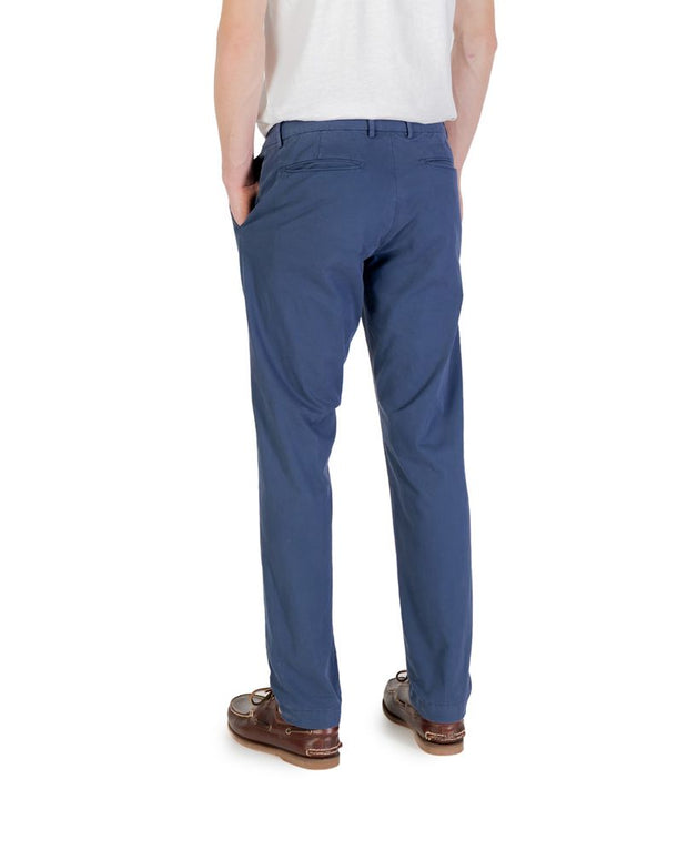 Blue Cotton Skinny Pant