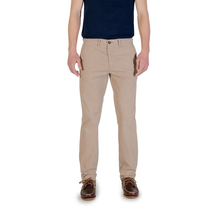 Beige Cotton Skinny Pant