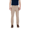 Beige Cotton Skinny Pant