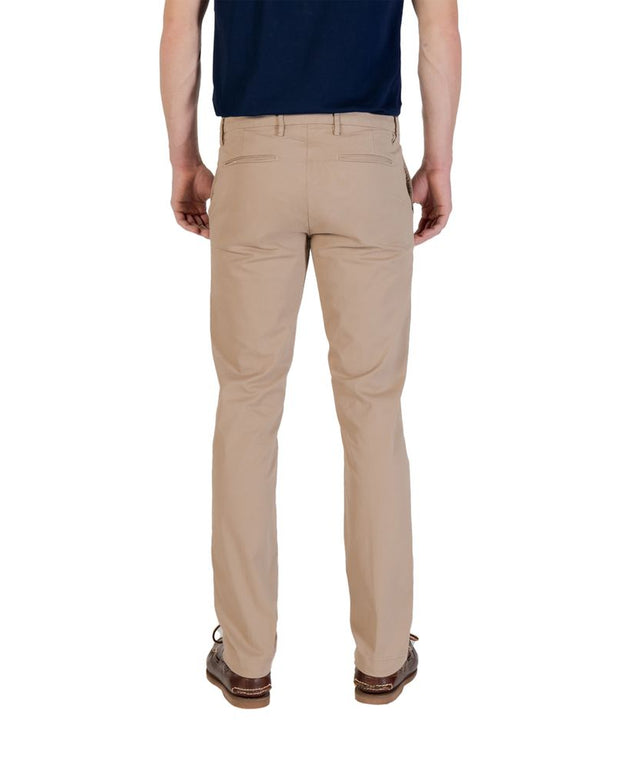 Beige Cotton Skinny Pant