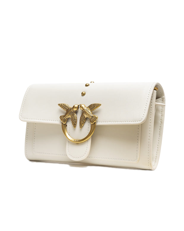 White Leather One Simply Love Mini Bag