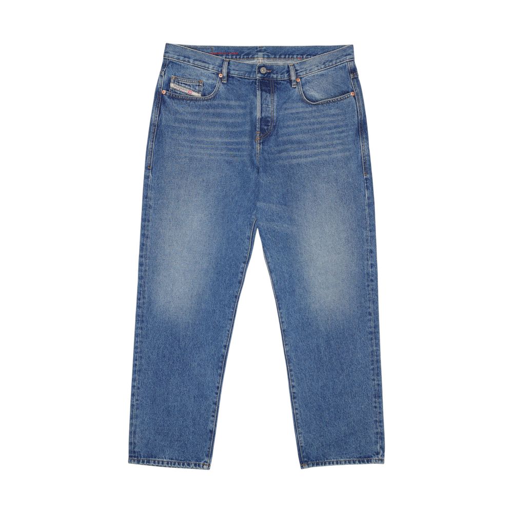 Blue Cotton Relaxed Fit Jean