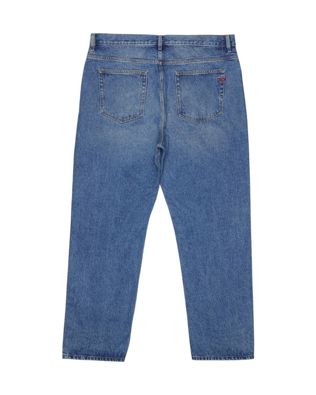 Blue Cotton Relaxed Fit Jean