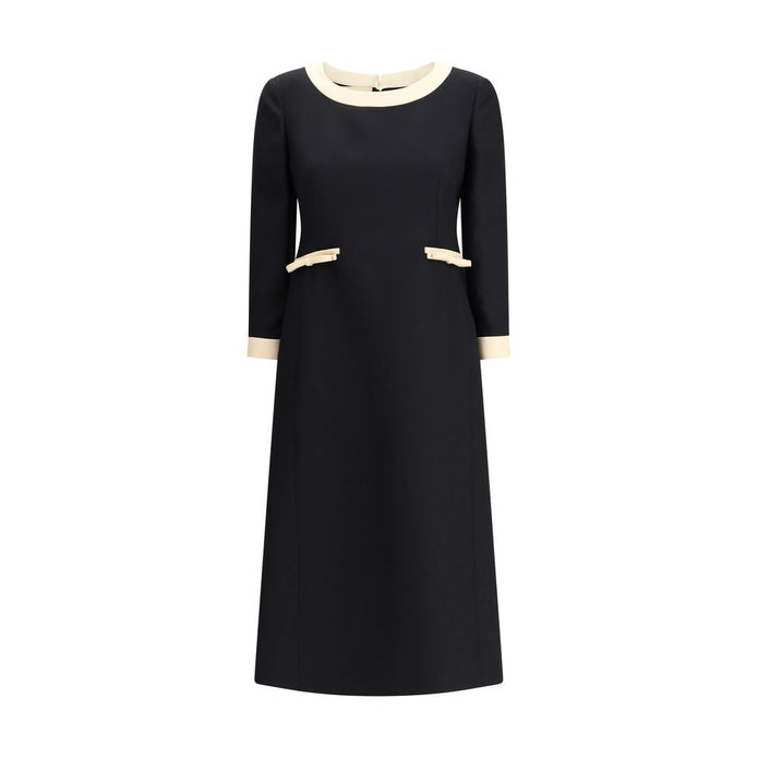 Wool Dress with Bow