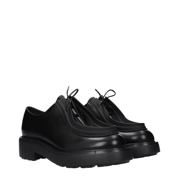 Black Leather Oxfords And Derbies