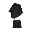 Black Cotton Two-Piece Suit