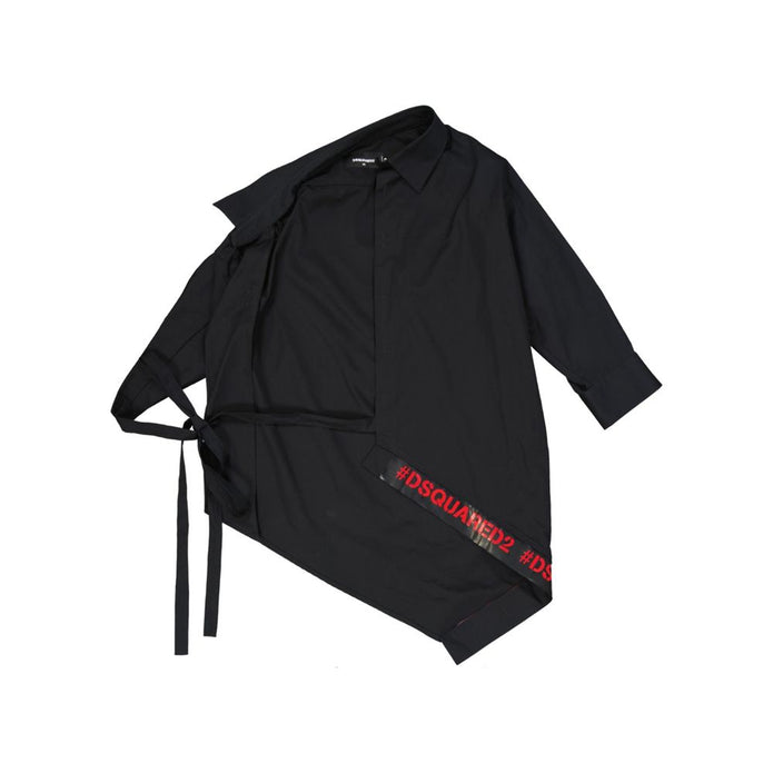 Black Cotton Two-Piece Suit
