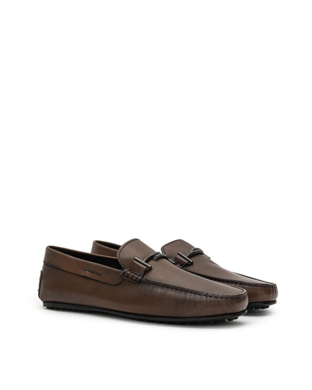 Brown Leather Moccassin
