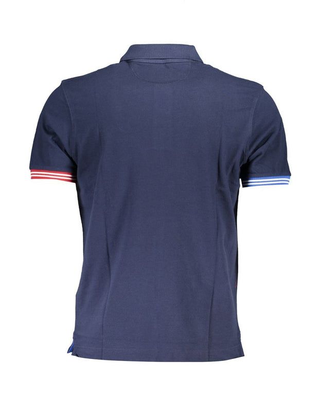 Blue Cotton Polo Shirt