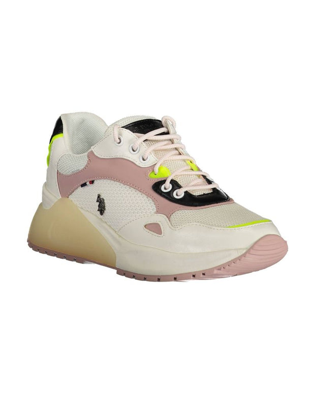 White Polyester Sneaker