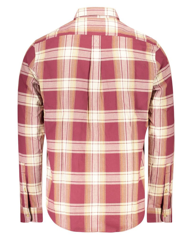 Red Cotton Men Shirt