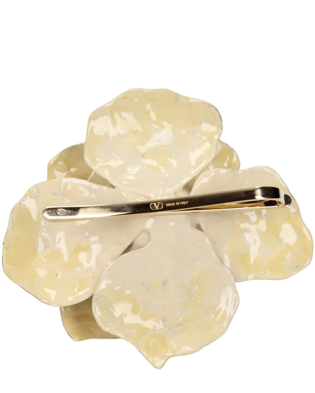 Beige Metal Broches
