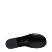 Black Leather Slippers Sandals