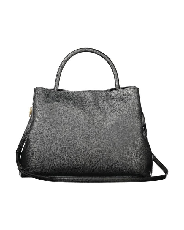 Black Polyethylene Women Handbag