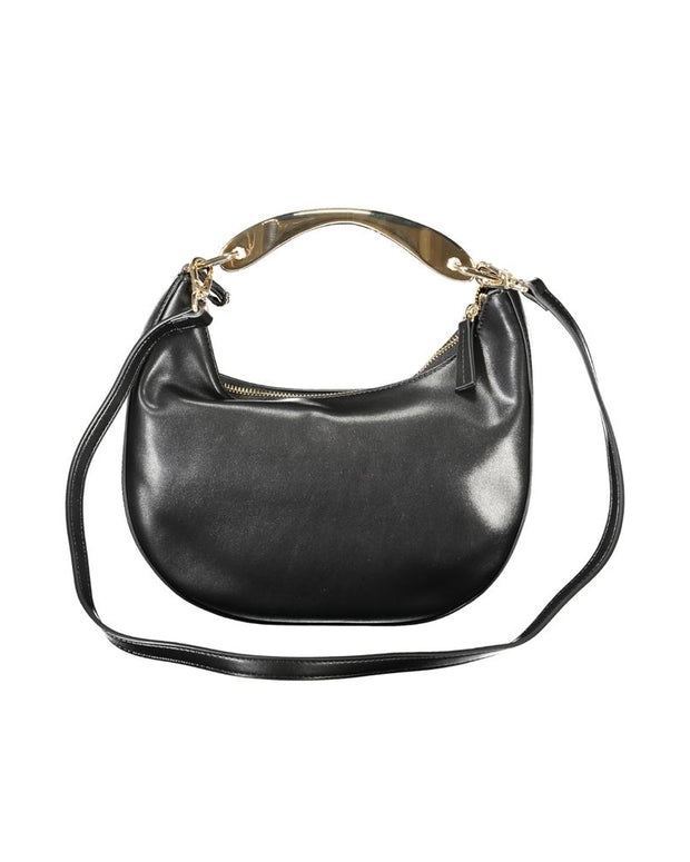 Black Polyethylene Women Handbag