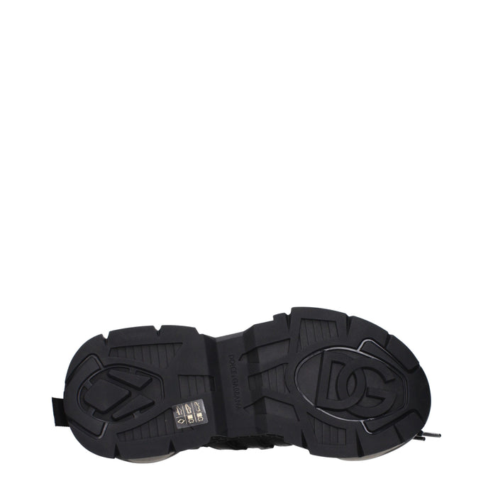 Black Fabric Athletic Sneakers