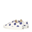 White Fabric Low Tops
