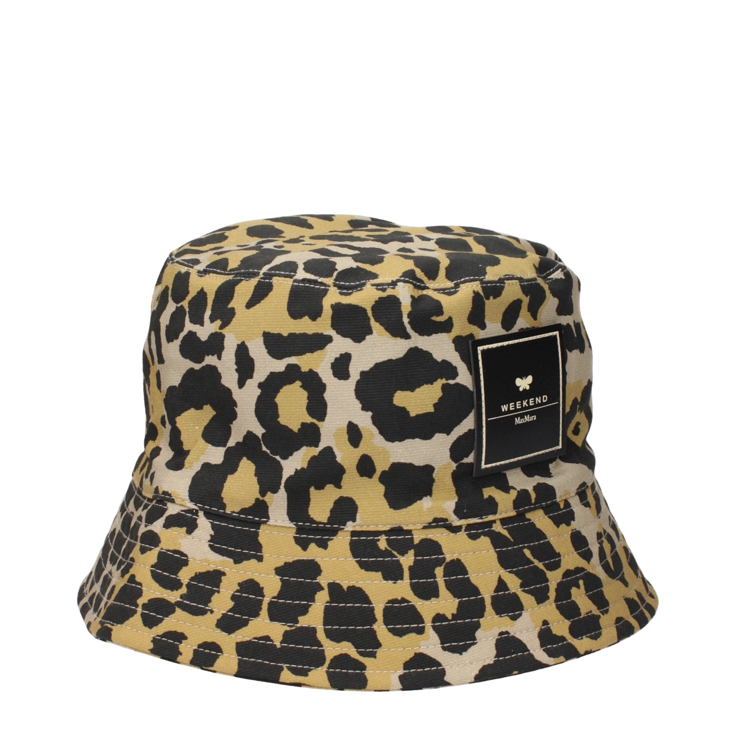 Beige Cotton Bucket Hat