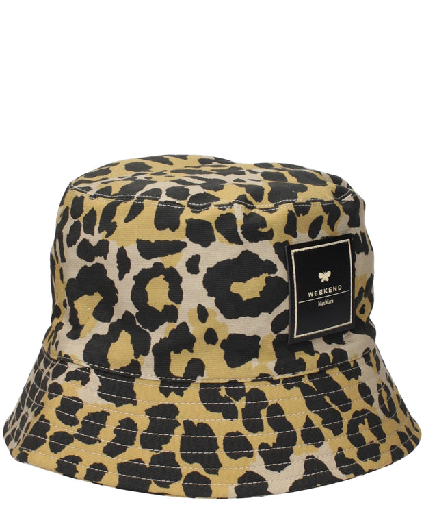 Beige Cotton Bucket Hat