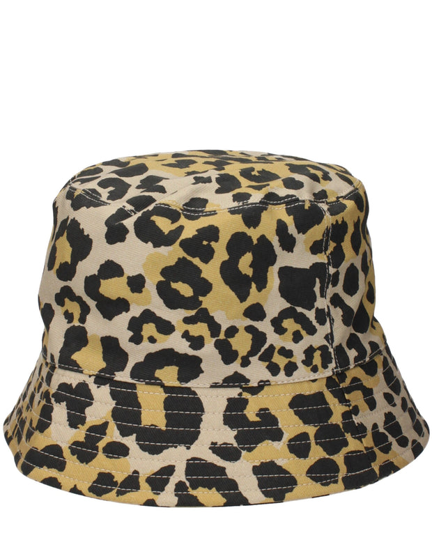 Beige Cotton Bucket Hat
