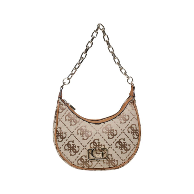 Beige Polyester Handbag