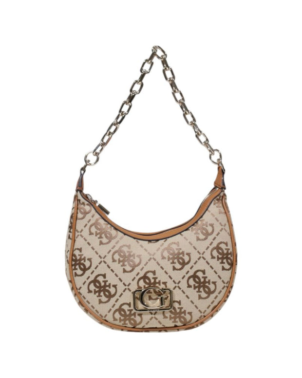 Beige Polyester Handbag