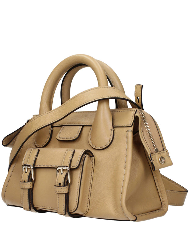 Beige Leather Handbags