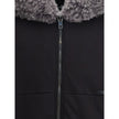 Hooded Sweatshirt with wide fur-trimmed hood