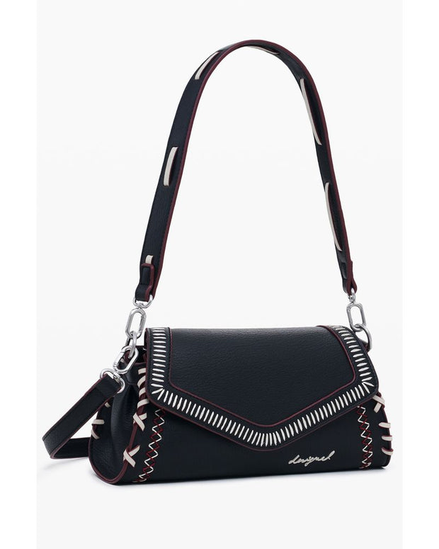 Black Polyethylene Women Handbag